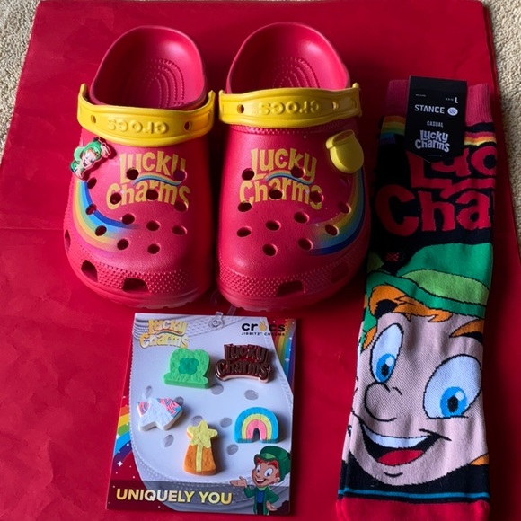 🍀🌈🍀 CROCS  LUCKY CHARMS X CROCS PACK 🍀🌈🍀 NWT 🍀🌈🍀 - Picture 3 of 16